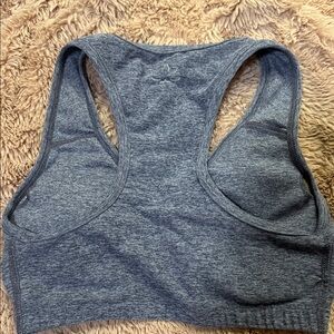 Beyond Yoga Heathered Blue Sports Bra